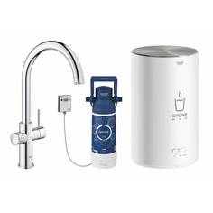 Смеситель для кухни GROHE Red Duo New с функцией кипячения воды (бойлер M-size в комплекте), хром (30083001)