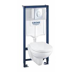 Инсталляция GROHE Solido Perfect с подвесным унитазом и панелью смыва Skate Air (39192000)