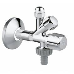 Угловой вентиль GROHE комбинированный 1/2″-3/8″ для подключения смесителей, хром (22035000)