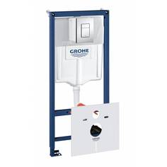 Система инсталляции для унитаза GROHE Rapid SL с панелью смыва Skate Cosmopolitan (3 режима), комплект 4-в-1 (1,13 м) (38775001)