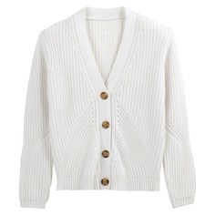 Кардиган на пуговицах из плотного трикотажа 100% хлопок La Redoute Collections