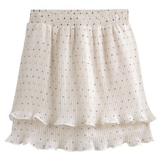 Юбка с воланами и принтом в горошек La Redoute Collections