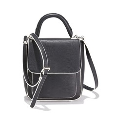 Сумка с клапаном, отделка контрастным кантом La Redoute Collections