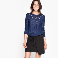 Пуловер с цветочной вышивкой La Redoute Collections