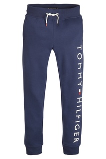 Синие спортивные брюки с логотипом Tommy Hilfiger Kids