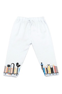 Белые брюки с принтом #Mumofsix