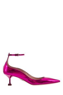 Кожаные туфли цвета фуксия Miu Miu