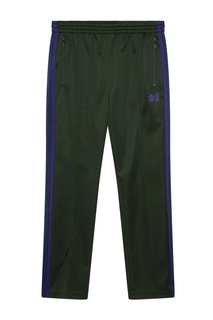 Зеленые спортивные брюки с вышивкой Needles