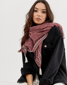 Шарф в горошек Maison Scotch - Красный