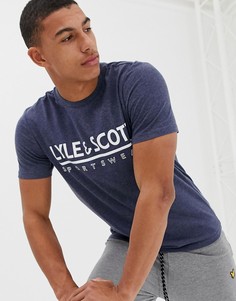 Темно-синяя футболка с логотипом Lyle & Scott Fitness - Темно-синий