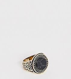 Золотистое кольцо-печатка в винтажном стиле DesignB эксклюзивно для ASOS - Золотой