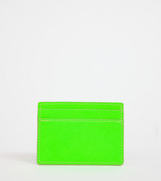 Ярко-зеленая визитница My Accessories London - Зеленый