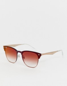 Круглые серо-коричневые солнцезащитные очки Ray-Ban 0RB2180 - Бежевый