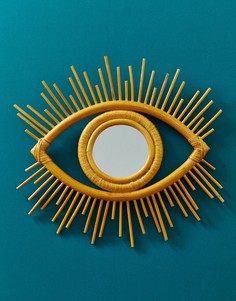 Зеркало с отделкой в форме глаза ASOS SUPPLY - Кремовый