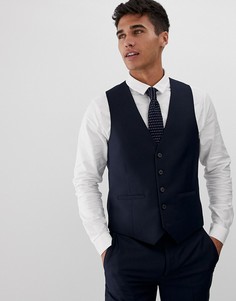 Темно-синий приталенный жилет Farah Henderson - Темно-синий