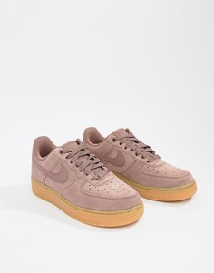 Кроссовки с каучуковой подошвой Nike Mauve Air Force 1 - Фиолетовый