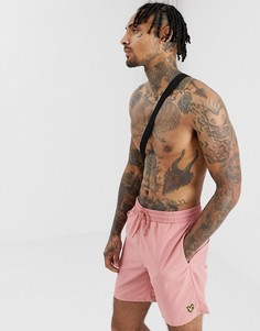 Розовые шорты для плавания с логотипом Lyle & Scott - Розовый