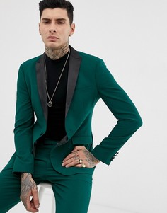 Зеленый супероблегающий пиджак-смокинг ASOS DESIGN - Зеленый