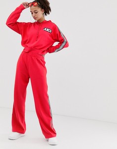 Комбинируемые джоггеры с широкими штанинами, фирменной лентой и логотипом на щиколотке Juicy By Juicy Couture - Красный
