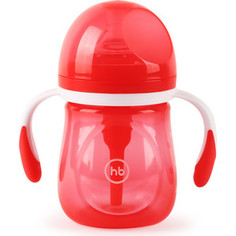 Бутылочка Happy Baby антиколиковая с ручками и силиконовой соской 180 мл. 10019 RUBY