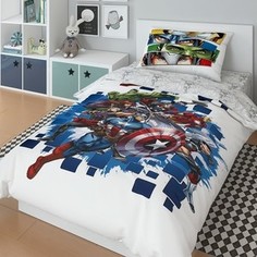 Комплект постельного белья MARVEL 1,5 сп, перкаль, Avengers (724731)