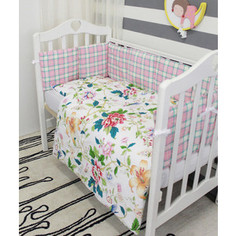Комплект в кроватку By Twinz с бортиками-подушками 6 пр. Колибри