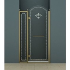 Душевая дверь Cezares Retro A-B-12 120 Punto, бронза, левая (Retro-A-30-FIX-CP-Br, Retro-A-B-1-90-CP-Br-L)