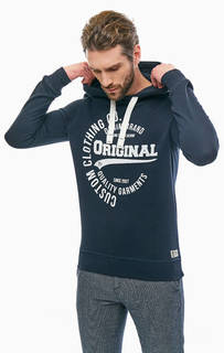 Синяя толстовка с капюшоном Tom Tailor Denim