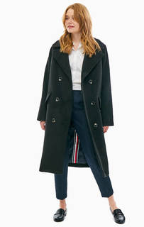 Полушерстяное двубортное пальто в классическом стиле Tommy Icons