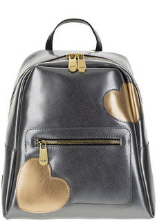 Рюкзак серебристого цвета с выделкой под рептилию GUM Gianni Chiarini Design