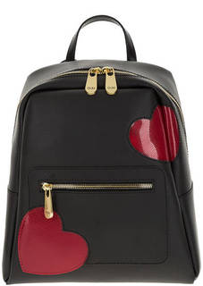 Рюкзак черного цвета с выделкой под рептилию GUM Gianni Chiarini Design