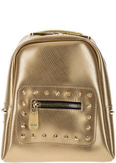 Маленький золотистый рюкзак с выделкой под рептилию GUM Gianni Chiarini Design