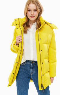 Желтый зимний пуховик со съемным капюшоном WS Aurora Puffy Co Woolrich