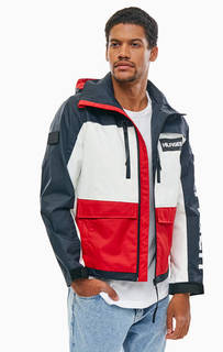 Трехцветная ветровка со скрытым капюшоном Tommy Hilfiger