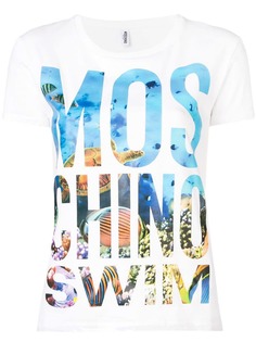 Moschino футболка с принтом логотипа