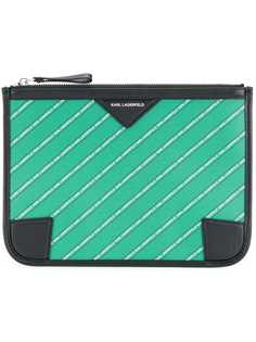 Karl Lagerfeld Stripe Logo Small Pouch