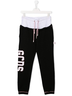 Gcds Kids спортивные брюки с многослойной отделкой