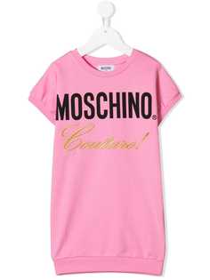 Moschino Kids платье-футболка с принтом Moschino Couture