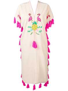 Dolci Follie Flamingo embroidered kaftan