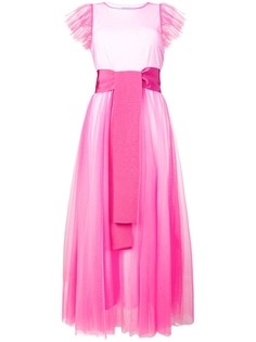 P.A.R.O.S.H. длинное платье с вставками в сетку