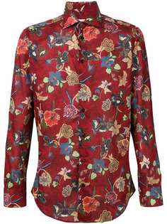 Etro floral print spread collar shirt