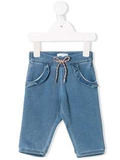 Chloé Kids джинсы со шнурком и оборками