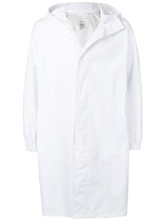 Helmut Lang пальто с капюшоном и логотипом