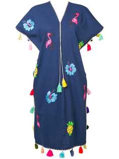 Dolci Follie Pineapple embroidered kaftan