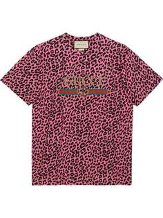 Gucci футболка свободного кроя с принтом логотипа Gucci