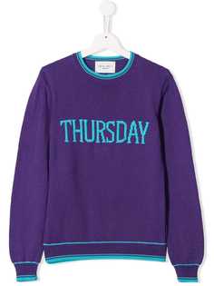 Alberta Ferretti Kids свитер с принтом Thursday