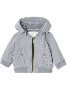 Burberry Kids стеганая куртка с капюшоном