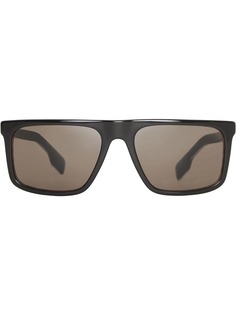 Burberry Eyewear Vintage Check Detail Straight-brow Sunglasses