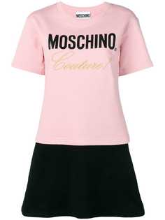 Moschino платье-футболка с логотипом