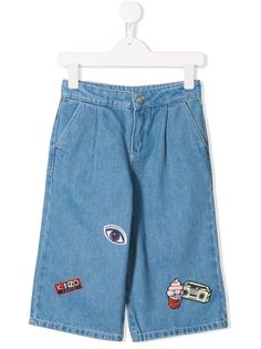 Kenzo Kids широкие джинсы с нашивками
